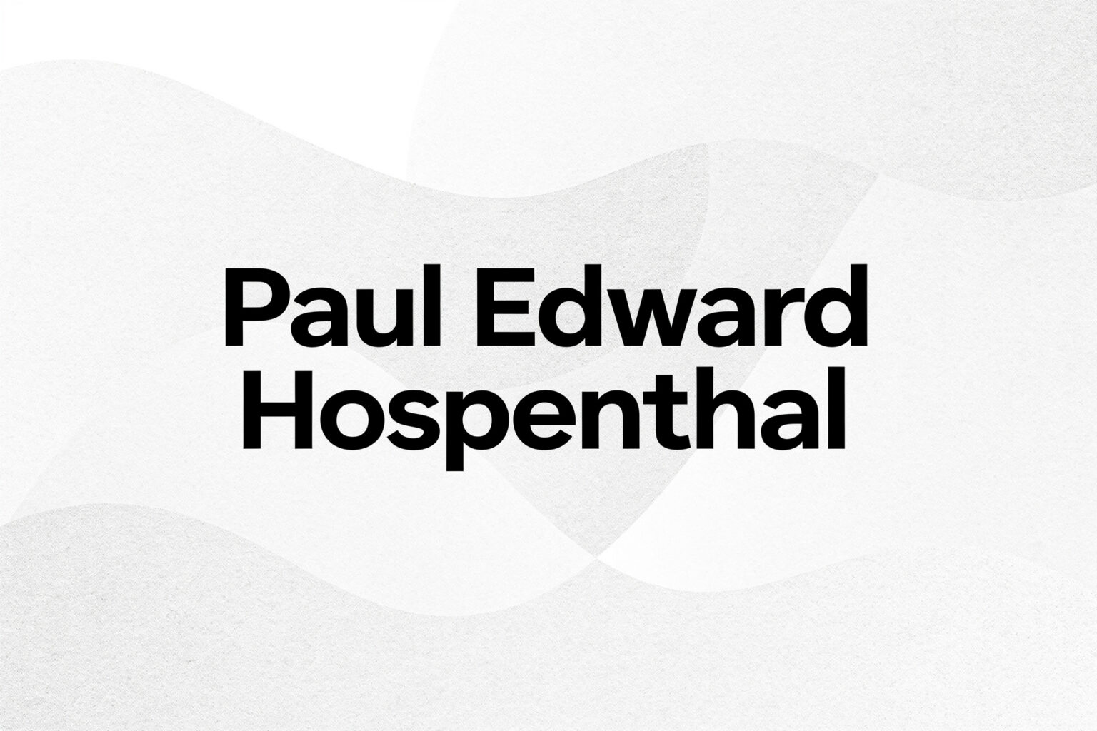 Paul Edward Hospenthal
